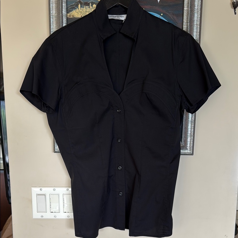 Yves Saint Laurent Black Casual Button Down Shirt